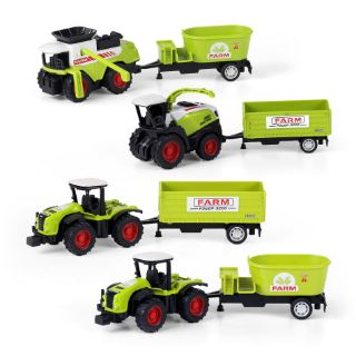 Obrázek z Traktor/Kombajn kovový s vlečkou 